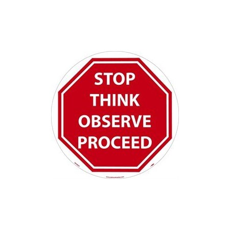 Nmc WALK ON FLOOR SIGN, 17 DIA, WFSM39 WFSM39